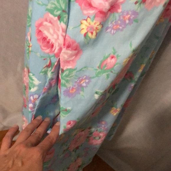 Vintage House Coat-Short Sleeve-Pink Floral-GUC-Lady Manhattan brand - Picture 10 of 16